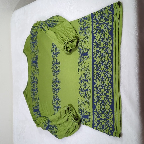 Nurture M 3/4 sleeve top Boho EUC - Picture 2 of 3